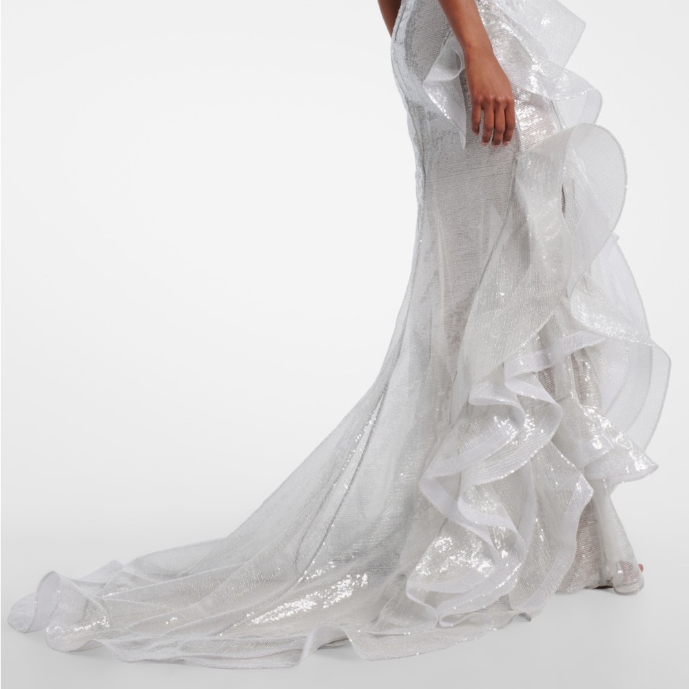 MATICEVSKI Refraction Sequin Mesh Gown size 6 US / 10 UK - bridal second look - Picture 4 of 8